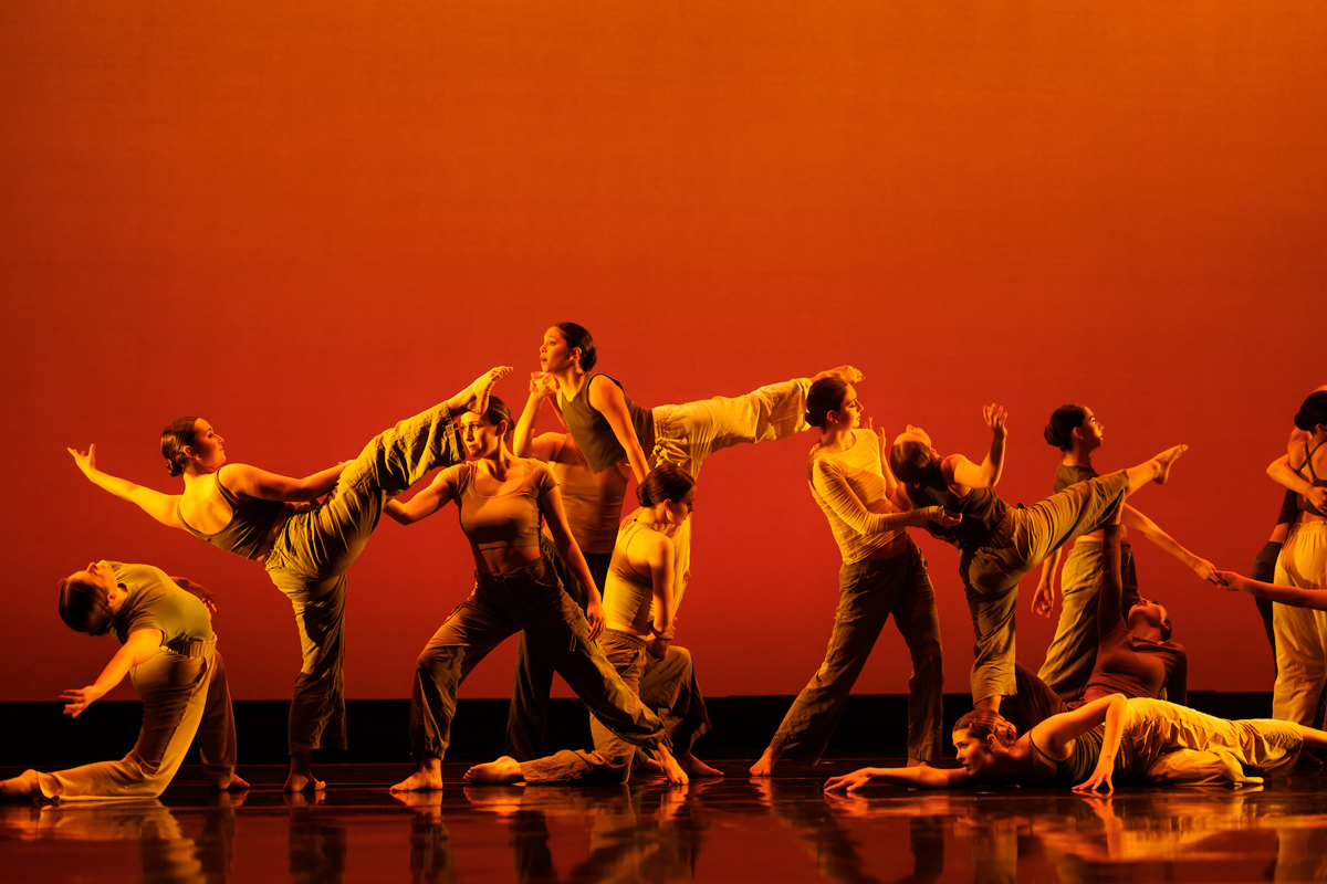 Students perform "Shedding," choreographed by Tamica Washington-Miller. 