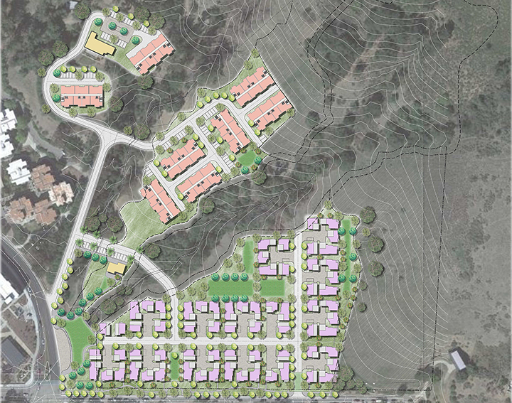 Illustration of the proposed faculty and staff housing at Slack Street and Grand Avenue.