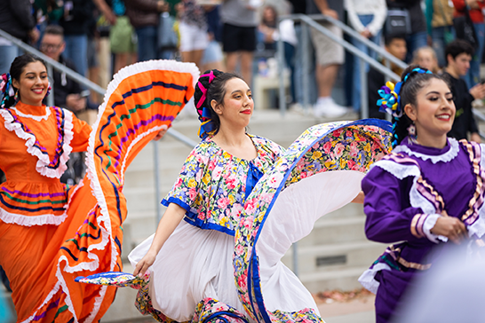 Dancers during a CultureFest celebration perform at Cal Poly's University Union.