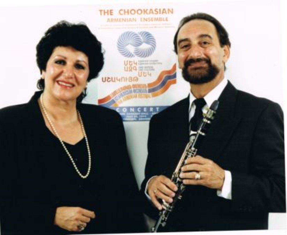Two members of the Chookasian Armenian Folk Ensemble