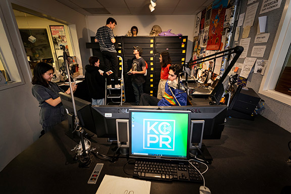 KCPR 91.3 FM is Cal Poly's student-run radio station and just one of many news and public relations organizations that journalism students can get involved with