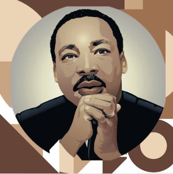 Illustration of Dr. Martin Luther King Jr.