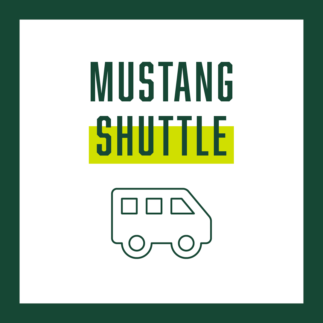 Mustang Shuttle with graphic of shuttle