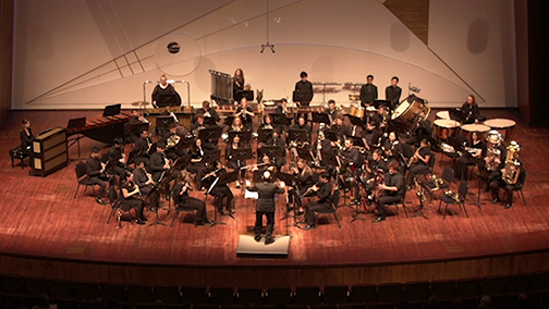 The Wind Ensemble performs in 2019.