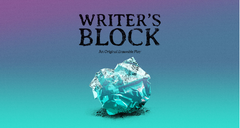 Writer's Block with illustration of crumpled paper