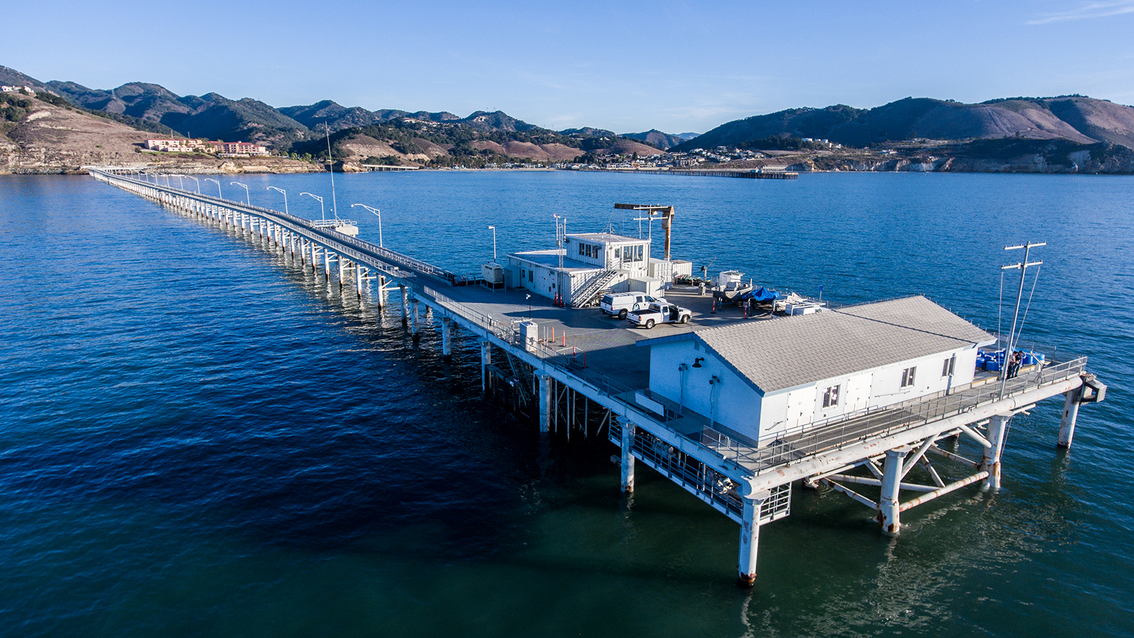 Cal Poly Pier in Avila Beach from the air.