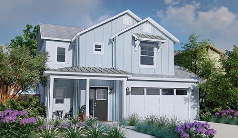 A rendering of a home in the new Vista Meadows development at Slack Street and Grand Avenue