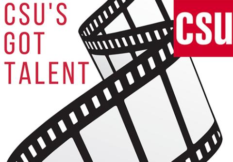 The CSU’s Got Talent logo featuring a length of film