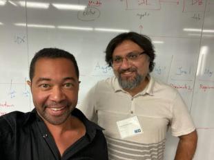 professors Lindsay Grace, left, of the University of Miami and Foaad Khosmood of Cal Poly are co-primary investigators for a grant that will allow artificial intelligence to aid statehouse reporting.
