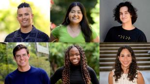 A composite of six professional headshots of students graduating in the class of 2023.