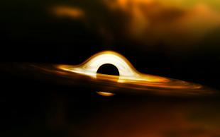 A conceptual illustration of a black hole.