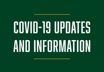Text that reads COVID-19 Updates and Information on a green background.