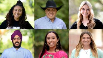 A composite photograph of six outstanding Cal Poly graduates.