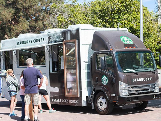 Cal Poly is home to a Starbucks Food Truck, one of only a few in the country.