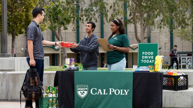 Cal Poly Hunger Program provides access to meal vouchers, food pantry access and referrals to outside agencies.