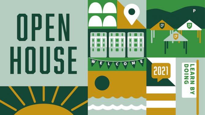 Graphic that says Open House 2021