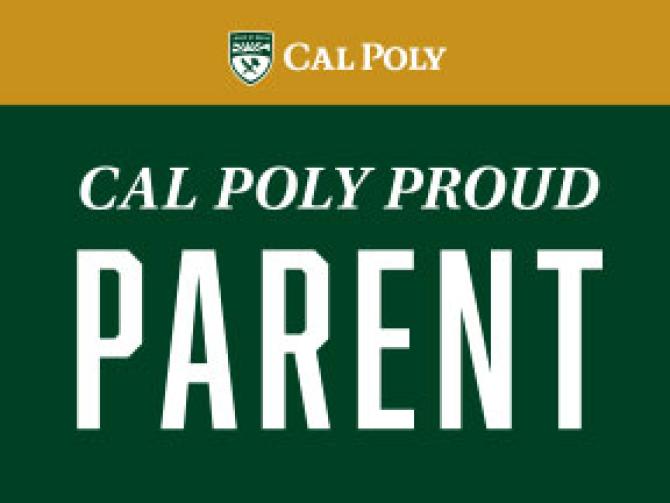 Graphic for Cal Poly Proud lawn sign