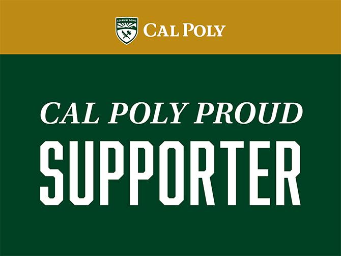 Graphic for Cal Poly Proud supporter lawn sign