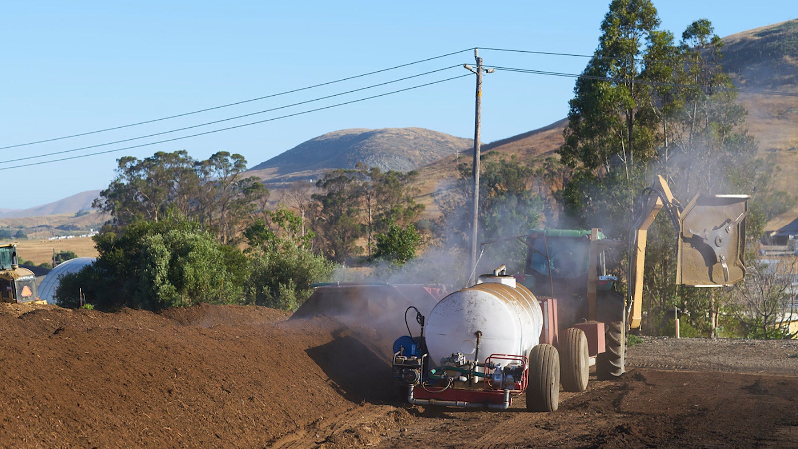 Agricultural equipment in the field