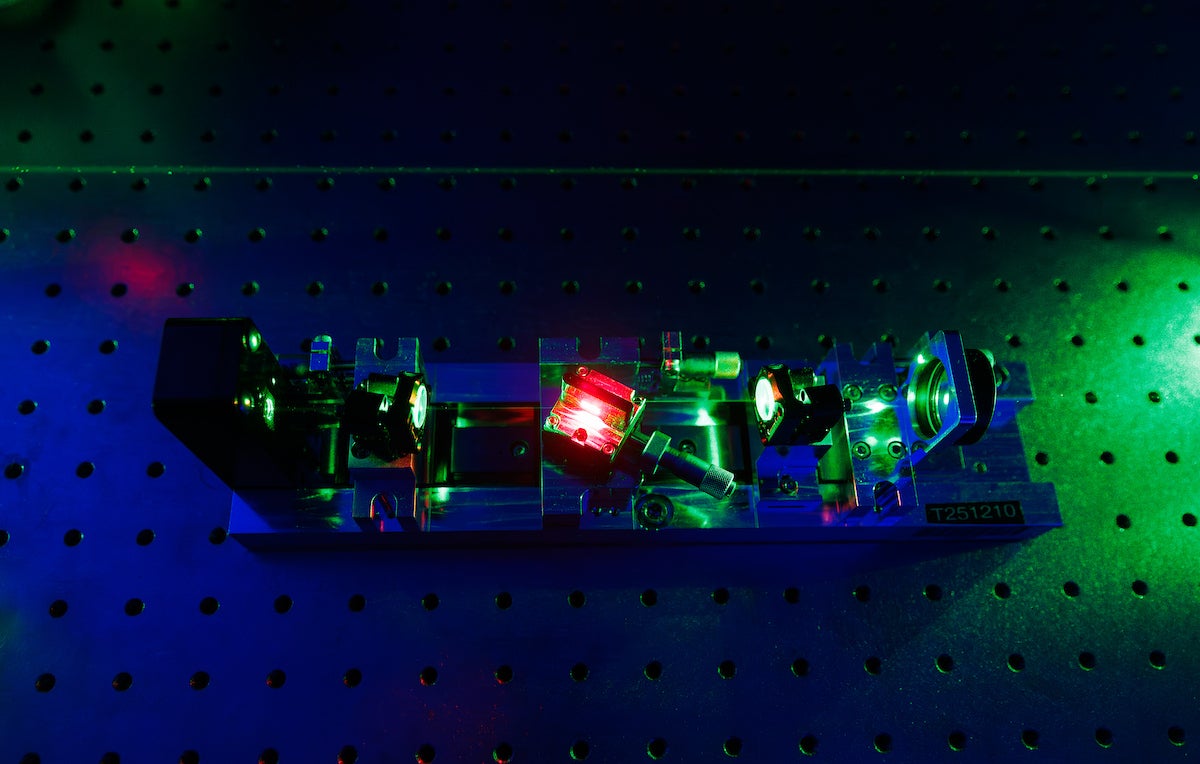 A view of the laser from above.