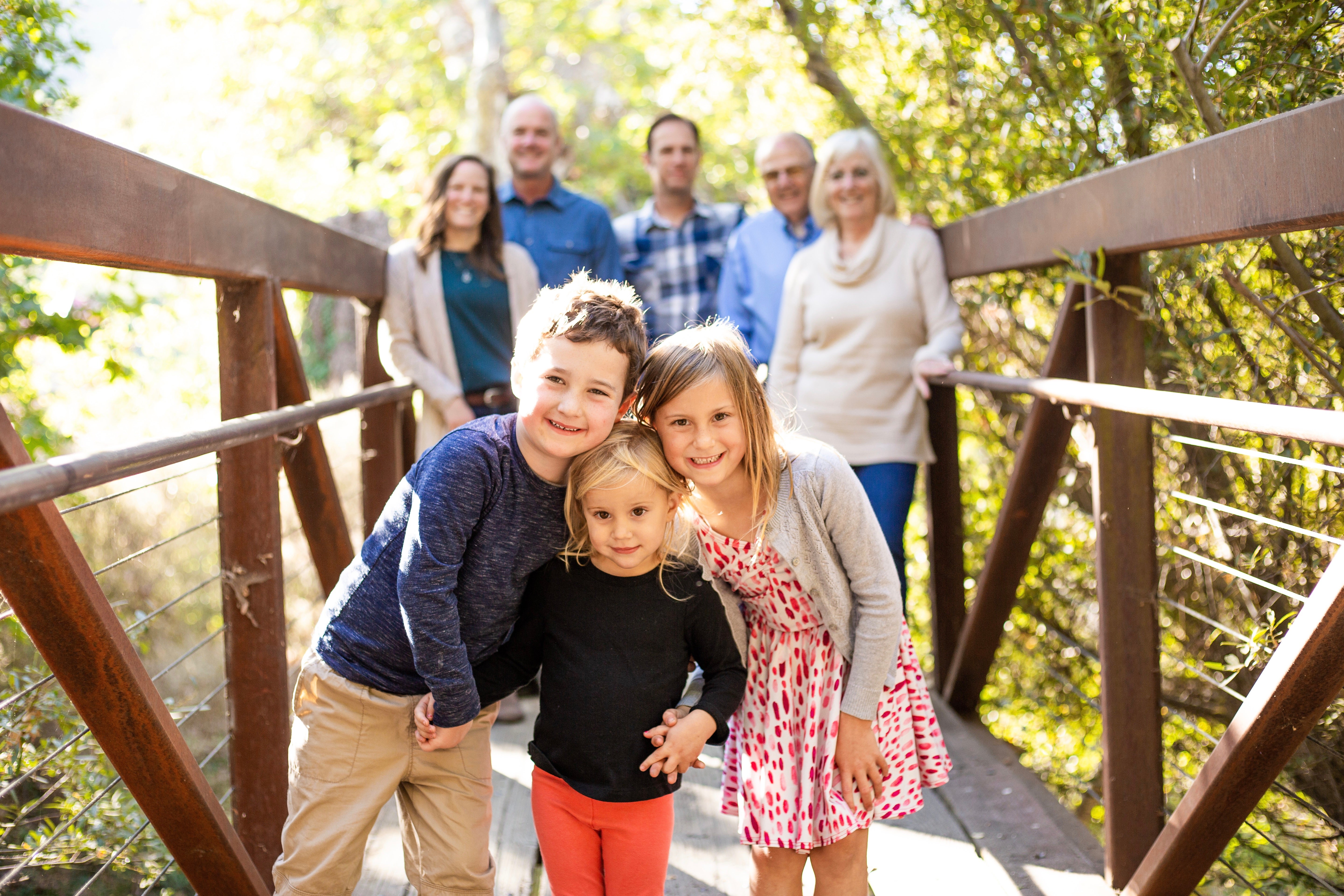 Family posing for a photo during a past Brock Center photoshoot