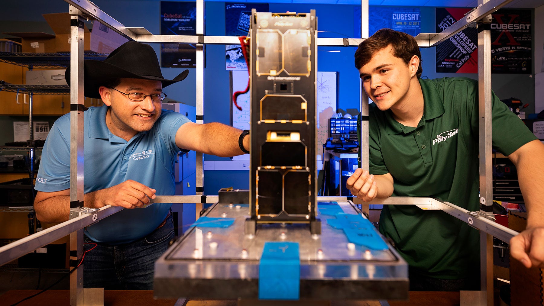 Cal Poly Engineering Professor John Bellardo with student