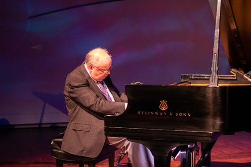 W. Terrence Spiller performs on the piano.