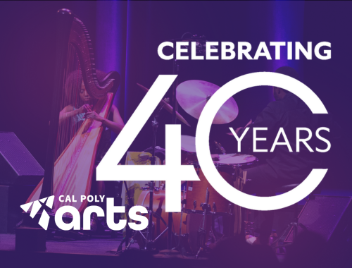 A logo for the Cal Poly Arts 40th Anniversary