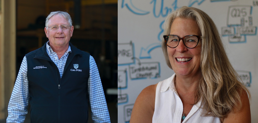 Headshots of Peter Livingston and Liz Thompson