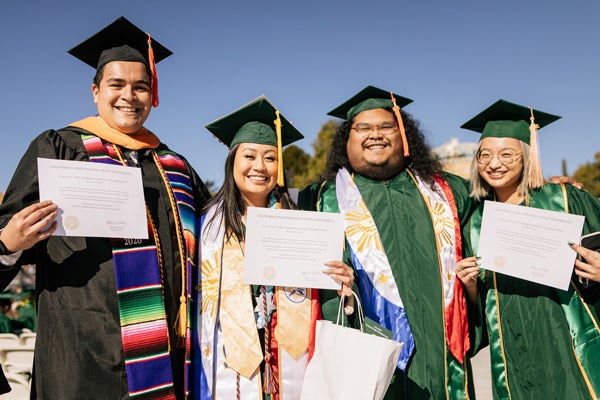 Students pictured at the 2020 recognition event.