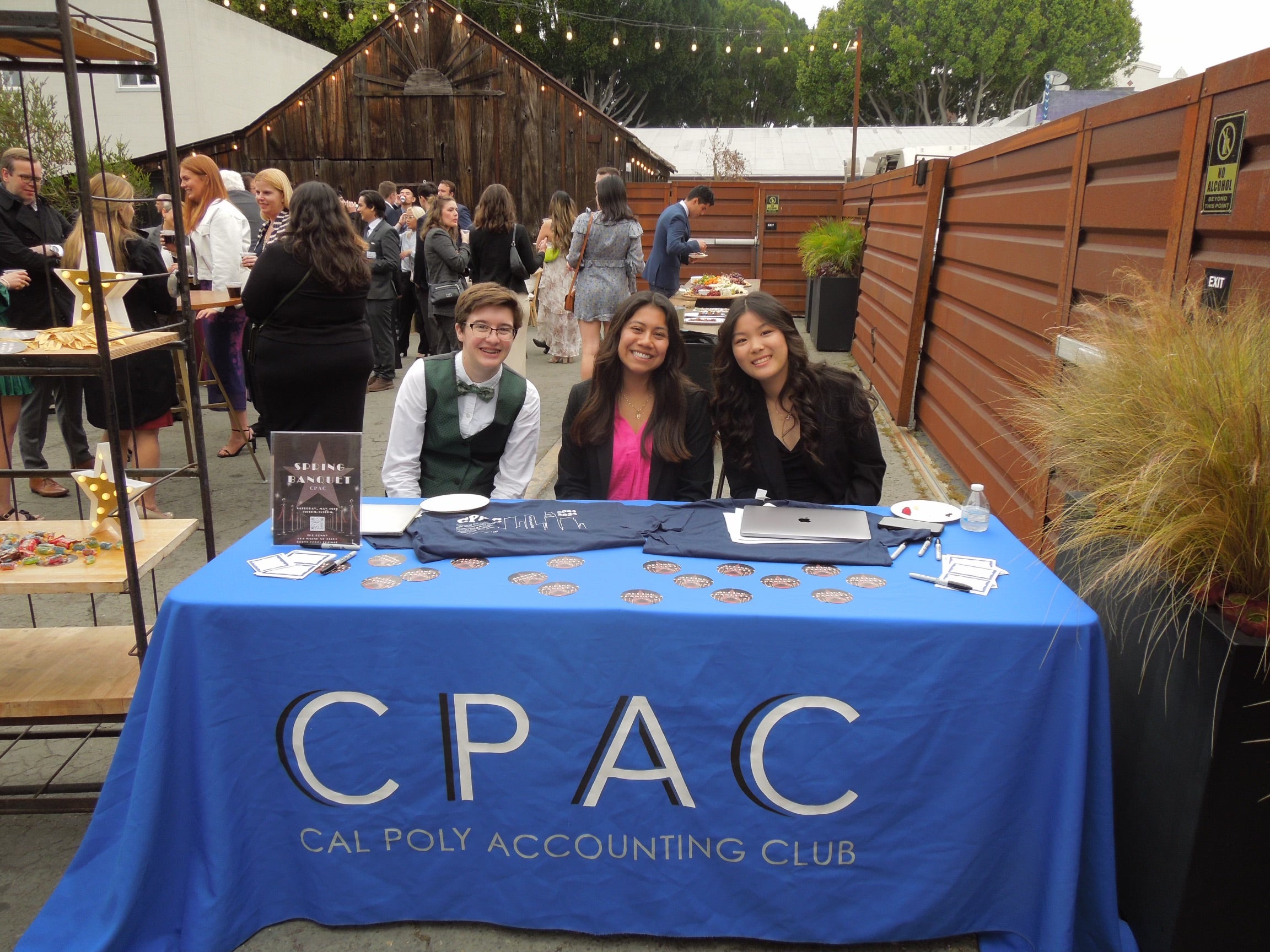 Yoali Romero, center, with other members of the Cal Poly Accounting Club.