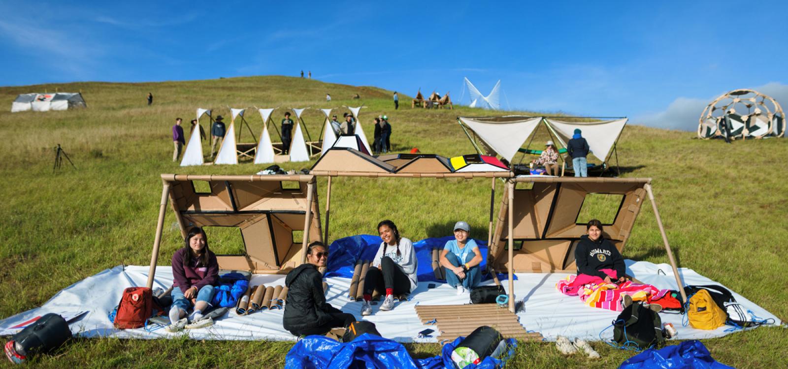 Once assembly was finished, teams enjoyed the camaraderie of the creative community in the Design Village
