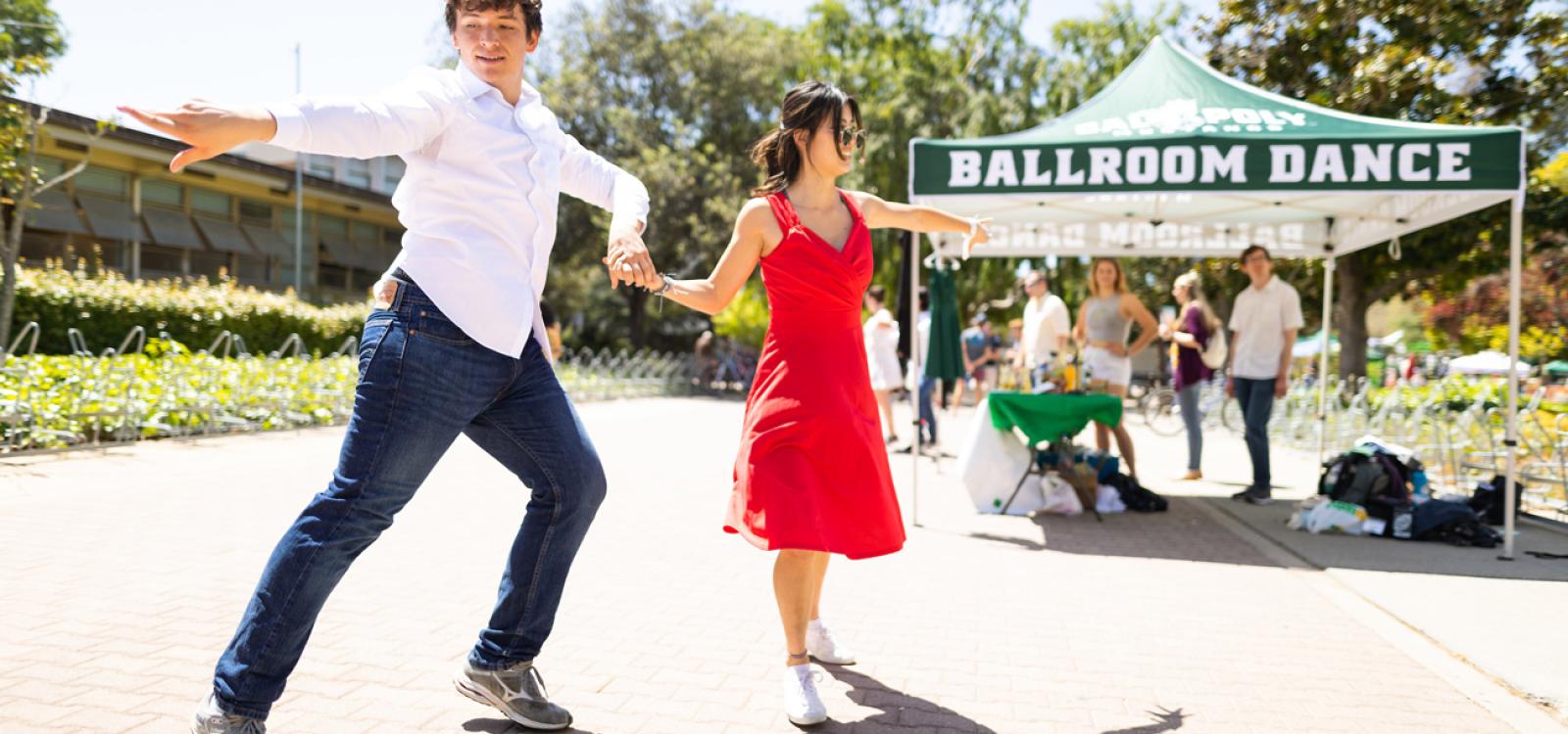 During the club showcase, members of the Ballroom Dance team showed off their choreography