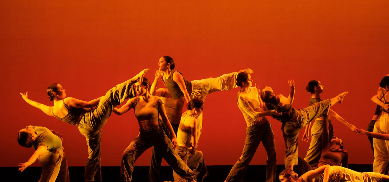 Students perform "Shedding," choreographed by Tamica Washington-Miller. 