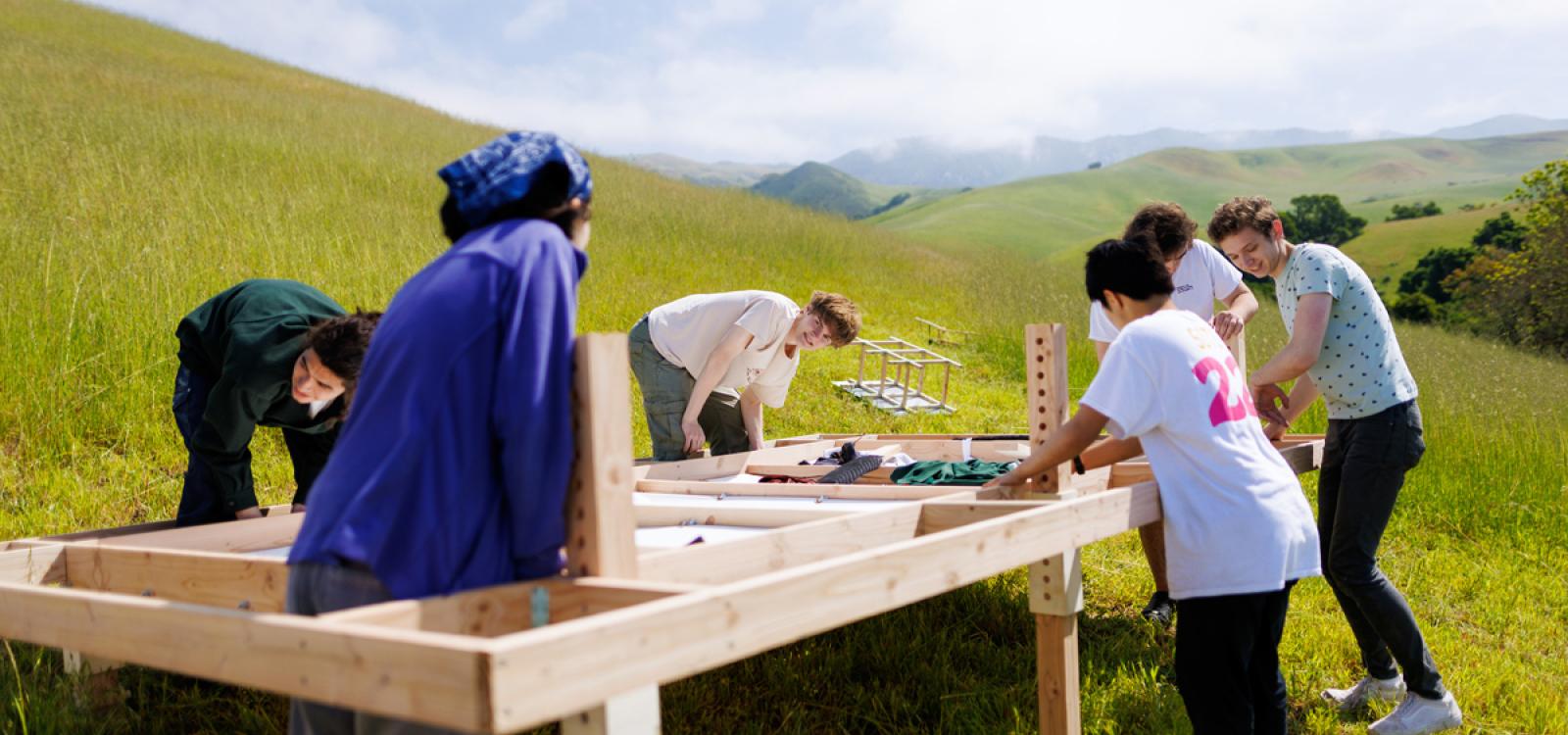 Taking the natural topography into account is an important tool when building Design Village structures.