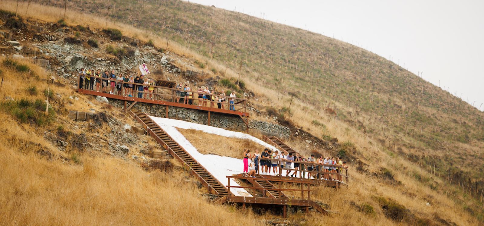 WOW groups hiked the Cal Poly P throughout the week.