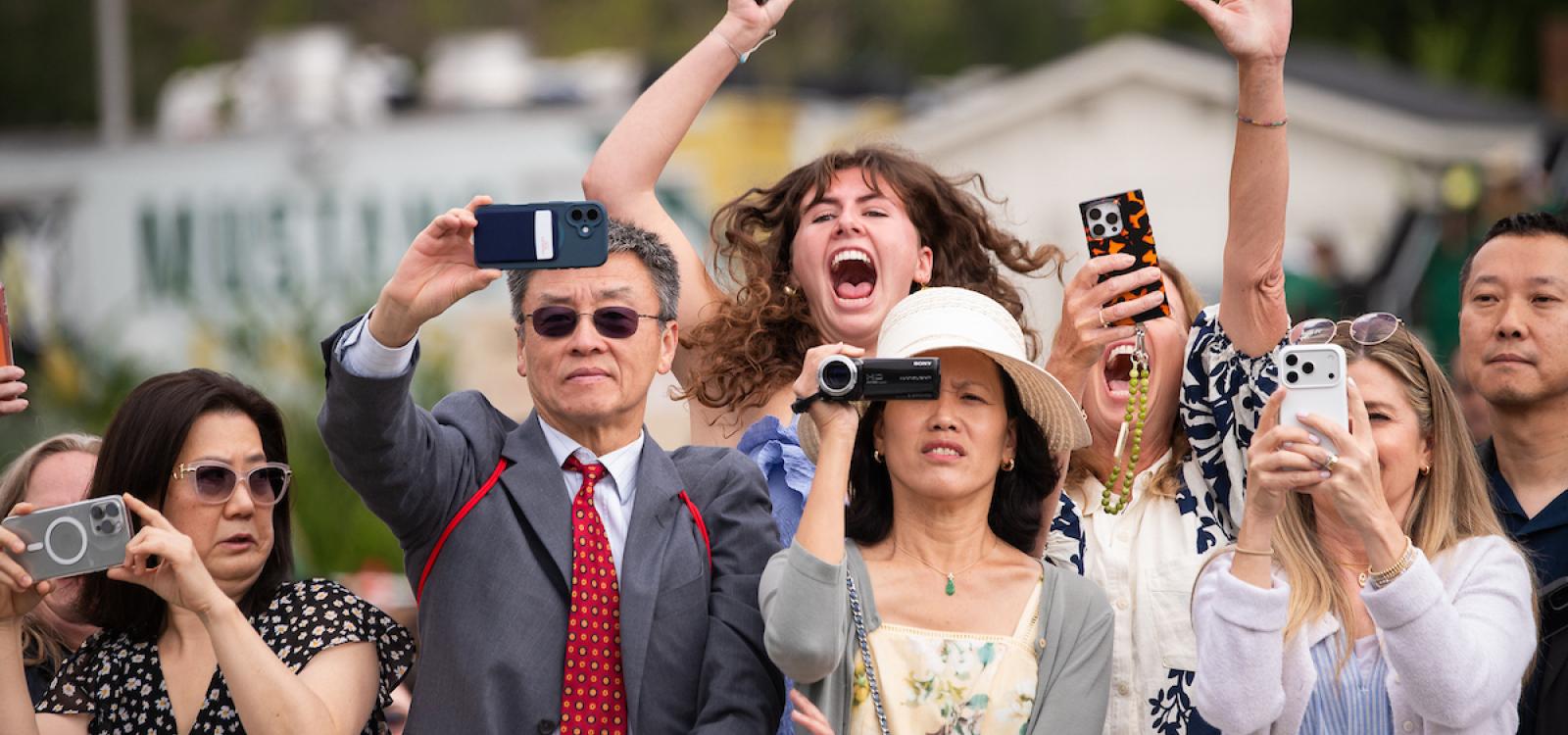 Supporters at the Orfalea College of Business commencement.