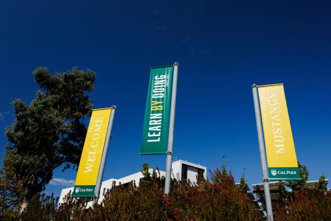 Cal Poly Entrance banners