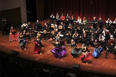 The Arab Music Ensemble performs.