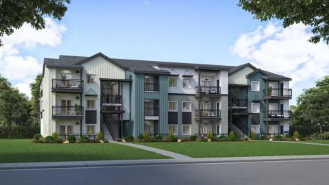A rendering of the Harvest Lofts.