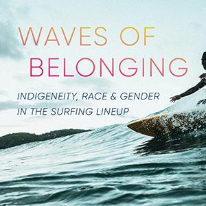 The cover of the book “Waves of Belonging” with a picture of the ocean.
