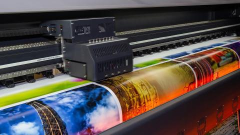 A printer printing a high-quality image.
