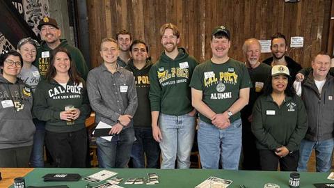 A group of Cal Poly alumni celebrating together.