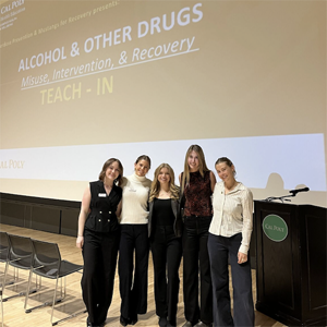 Campus and community partners presenting on alcohol and other drug misuse at a previous event.