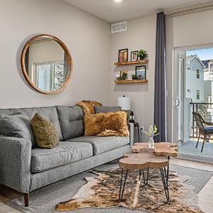 The interior of a Harvest Lofts apartment.