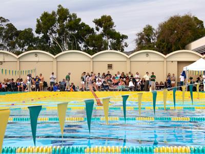 People using the Anderson Aquatic Center.