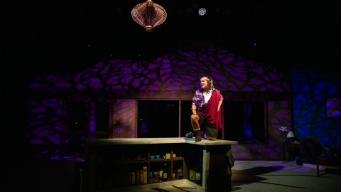 Perris Campbell as Diane performing on stage.