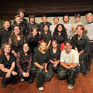 Members of Cal Poly’s PolyRhythmics Percussion Ensemble.
