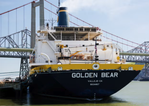 The Training Ship Golden Bear in the San Francisco Bay.