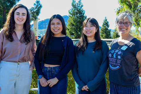 A group of BEACoN scholars standing together and smiling for the camera.